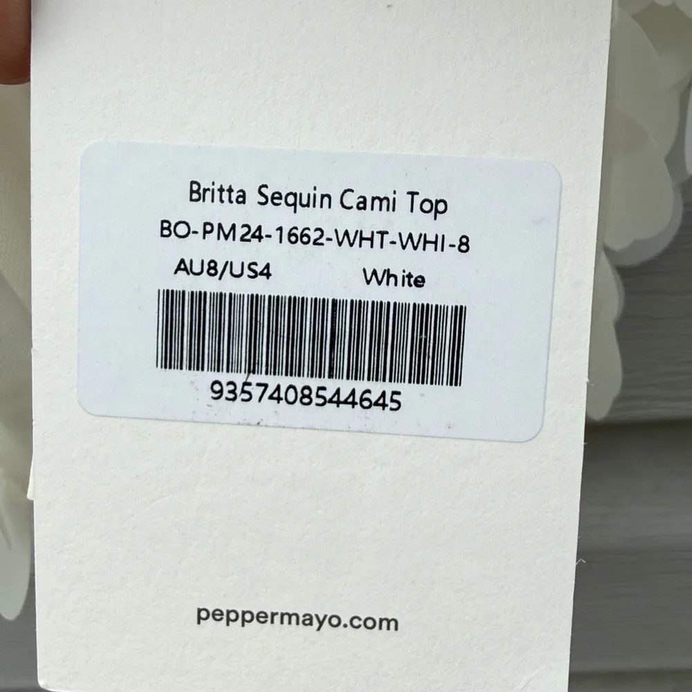 Peppermayo | NWT Britta Sequin Cami Top size 4 - Picture 3 of 5